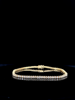 Bracelet jonc élégant et durable en argent sterling 925, chaîne tennis de haute qualité, moissanite plaquée jaune taille brillant 3,00 mm, qualité VVS