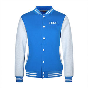 Vestes Versity personnalisées vestes Letterman vestes en cuir de laine coton cuir laine chaleur coupe-vent col montant côtes taille Logo - Product Image 5