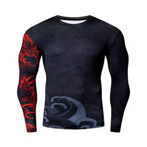Camisetas de Compresión Ligeras y Transpirables con Estampado Personalizado para Hombre, Ropa Deportiva de Manga Larga Sublimada para Gimnasio, Spandex/Nailon de Cuatro Vías - Product Image 5