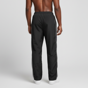 Pantalon de survêtement en nylon avec bandes latérales, léger, coupe ample, jambe large, sérigraphie, pour homme, séchage rapide - Product Image 5