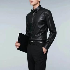 Chemises en cuir véritable pour hommes, mode hip-hop, vente en gros, chemise en cuir véritable de qualité supérieure, personnalisation OEM, chemises légères - Product Image 2