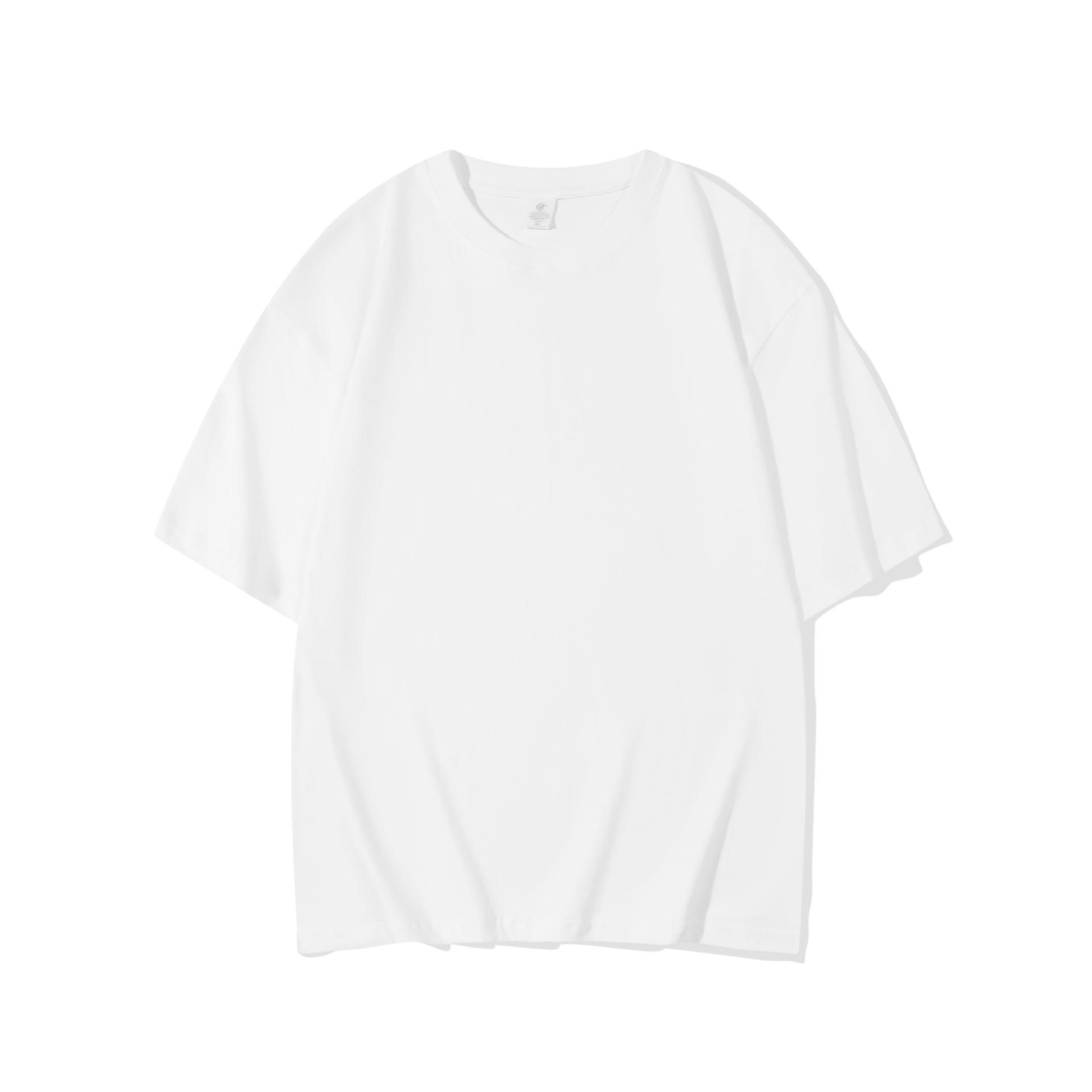 Drop Shoulders - 230g Short Sleeves - White