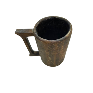 Mug à café en bois fait à la main, design classique, haute qualité, passe au lave-vaisselle, design intelligent, vaisselle pour la maison, restaurant, hôtel, Crescent - Product Image 2