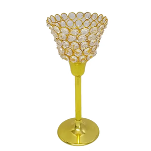 Candelabro de cristal de piña artesanal para decoración del hogar para Bodas de Pascua-con tapas para almacenar velas de vidrio - Product Image 5