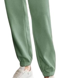 Conjunto de Sudadera y Pantalones Deportivos de Felpa para Mujer, Color Verde Salvia, Sudadera Holgada y Cómoda, Pantalones Deportivos, Ropa Informal de Invierno, Cálida, OEM - Product Image 6