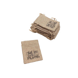 Sac à cordon en polyester de qualité supérieure Sacs-cadeaux pliants en jute naturelle Fonctions des festivals Vente au meilleur prix - Product Image 3