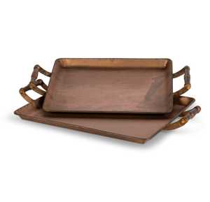 Bandeja de metal de latón y aluminio para decoración y uso doméstico Bandeja de servicio de chocolate Metal del exportador indio - Product Image 4