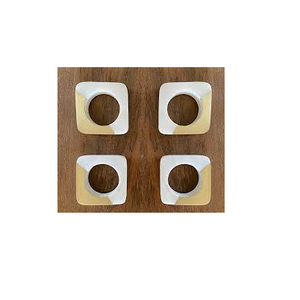 Rond de serviette rond en marbre naturel moderne pour les réglages de table, les dîners et les fêtes, porte-serviettes avec artisanat naturel - Product Image 3