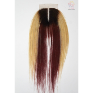 Extensions de cheveux vietnamiens Remy couleur personnalisée avec closure, cheveux raides naturels non traités, double épaisseur, cuticules alignées, 100g de SDD - Product Image 3