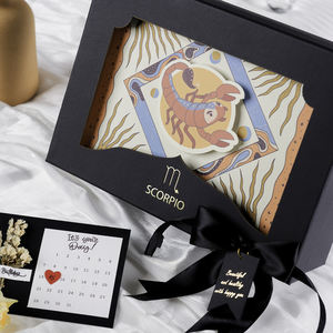 RTS Premium 12 Zodiac Art Paper <b>Box</b> Foil Jewelry <b>Gift</b> <b>Box</b> <b>Lid</b> Base for Presenting Handcrafted Crafts <b>Gifts</b> Gold Foil Printing - Product Image 1