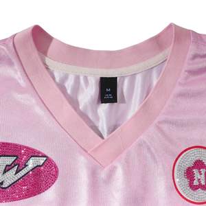 Camiseta de Fútbol de Malla de Poliéster de Manga Corta, Transpirable, que Absorbe la Humedad, con Logotipo/Número de Equipo Personalizado OEM, para Jugadores de Club - Product Image 3