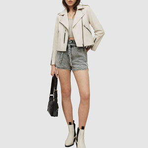 Chaqueta de cuero de diseño fabuloso para mujer con personalización en la mejor calidad Chaqueta de cuero de mujer resistente hecha a medida - Product Image 6