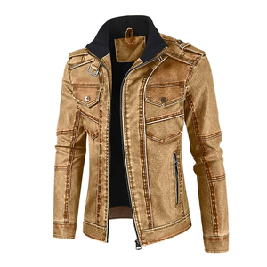 Veste en cuir de qualité supérieure pour hommes style avec 100% vestes en cuir de peau de vache originales respirantes - Product Image 1
