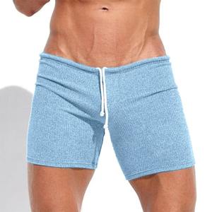 Shorts d'été décontractés pour hommes, respirants, imperméables, taille haute, cordon de serrage, couleur unie, vêtements de bain pour la course à pied, les sports, le surf, la plage - Product Image 1