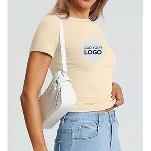 T-shirt à col rond en coton biologique Pima de qualité supérieure pour femmes - Product Image 1