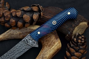 Cuchillo de cocina hecho a mano de acero de Damasco personalizado - Product Image 5