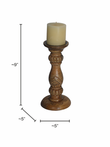 Bougeoir en fer rustique écologique Design classique en bois Inde pour la décoration de la maison Hôtels de ferme Mariages Décor de Pâques - Product Image 2