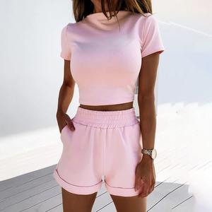 Vêtements streetwear avec LOGO personnalisé, ensemble deux pièces pour femmes, ensemble short et motard pour femmes, été 2023 - Product Image 6