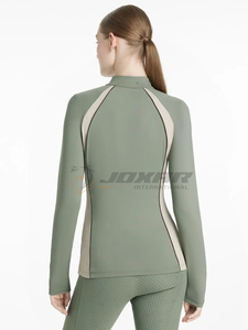 Breathable equestrian women horse riding <b>base</b> <b>layers</b> lightweight top with moisture wicking fabric quick dry function - Product Image 5