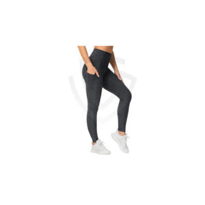 Leggings de Yoga Personalizados de Alta Calidad para Mujer, Diseño a Cuadros/Color Liso, Transpirables, Ropa Deportiva para Gimnasio, Cintura Elástica, Fitness - Product Image 1