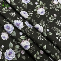 Tissu en crêpe de polyester et élasthanne imprimé roses vintage, motif floral tissé, idéal pour robes et vêtements – Grande Vente