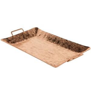 Plateau de service en or exclusif avec poignées plates, en acier inoxydable, plat décoratif pour la décoration de la maison et les événements, prix d'usine - Product Image 5