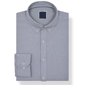 เสื้อเชิ้ตลำลองผ้าปอปลินคอตตอนสีเทาลายดอกไม้100% ปรับแต่งได้คอเสื้อแบบปกติระบายอากาศได้ดีบริการ OEM สำหรับฤดูร้อน - Product Image 1