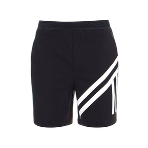 Pantalones Cortos Bermuda de Algodón Gris para Hombre con Diseño de Bloques de Color y Rayas Laterales, Cintura con Cordón, Ropa Deportiva Informal - Product Image 4