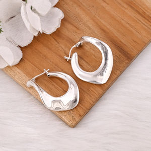 Customized 925 Sterling Silver Minimalist 30mm Solid <b>Hoop</b> <b>Earrings</b> For Women Perfect Wedding Gift Good Quality <b>Fashion</b> - Product Image 3