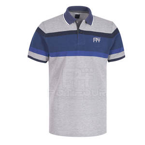 เสื้อยืดผู้ชายคุณภาพพรีเมียมขายส่ง ผ้าฝ้าย 100% ลายเรียบ กันยับ แห้งเร็ว ผ้าถักสีตัดกัน - Product Image 1