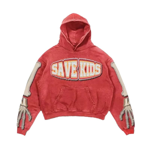 Wholesale High Quality Distressed Embroidery Patch Hoodies Custom Cotton French Terry <b>Men's</b> Acid <b>Wash</b> Hoodies - Product Image 3