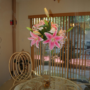VBV0424 - <b>Square</b> Glass Block <b>Vase</b> - 4 x 24 - Product Image 4