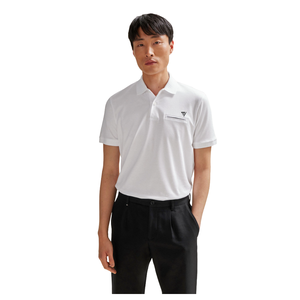 เสื้อยืดแขนสั้นสำหรับผู้ชายฤดูร้อนผ้าฝ้ายลำลองสำหรับโปโลเสื้อยืดถักโอเวอร์ไซส์แห้งเร็วระบายอากาศ - Product Image 1