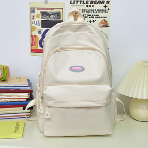 2024 thời trang tùy chỉnh mềm mini cotton vải dễ thương Ba lô nhỏ Ba lô vải to sợi túi đi học giản dị Túi vải cotton polyester - Product Image 1