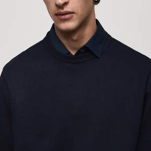 Sudadera de Diseño de Color Sólido al por Mayor para Hombre, Mangas Completas con Diseño de Logotipo Personalizado, Ropa Casual, Servicio OEM, Cuello Redondo 2026 - Product Image 2