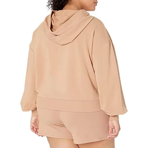 New Jogger Jumper Custom Workout Women <b>Crop</b> <b>Top</b> Oversize Sweatshirt Women Loose Sweatshirt&Flare <b>Shorts</b> <b>Sets</b> - Product Image 2