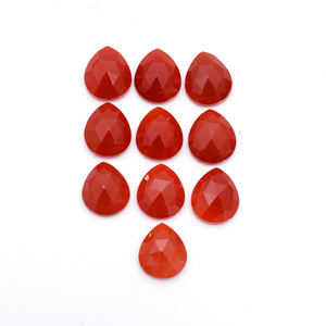 Cornalina ónix Natural rojo naranja alta calidad facetado piedra suelta joyería tamaños 8x6mm 25x18mm 9mm 20mm pera Rosencut forma - Product Image 1