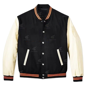 Veste de style streetwear professionnelle pour hommes, veste de baseball en polyester/coton, design sur le devant, imperméable, de haute qualité, décontractée - Product Image 1