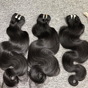 VQ <b>Hair's</b> Best Quality 100% Remy Human <b>Hair</b> Extensions <b>Body</b> Wavy Natural Wave Virgin Vietnamese Machine Double Weft for - Product Image 4