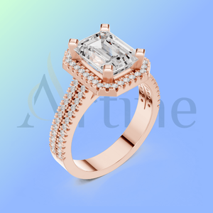 Joya 18K Gold Eternity Band con piedras de diamante simulado - Product Image 1