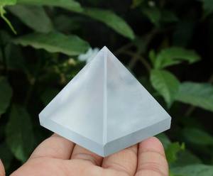 Pyramides de cristal de Quartz sélénite blanc de haute qualité poli artisanat en pierre semi-précieuse pour la maison Feng Shui guérison Style féerique - Product Image 2