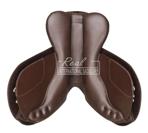 Selle de dressage anglaise en cuir véritable Prix direct d'usine avec équipement d'équitation confortable - Product Image 2