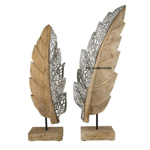 Best Selling Aluminum Metal 3 Different Size & Shape Gold Antique Finish Shinny Polish Decorative Sculpture <b>Desk</b> Table Top - Product Image 5