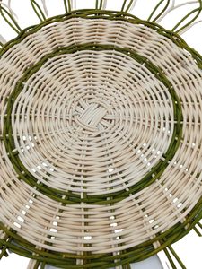 ถาดเสิร์ฟทรงกลมหวาย/หวายเทียมสานมือ - ตะกร้าตกแต่งบนโต๊ะอาหารหลากสี - Product Image 3