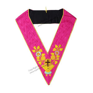 Collier de chaîne maçonnique en finition or-Support bleu Collier Regalia de haute qualité à vendre - Product Image 1