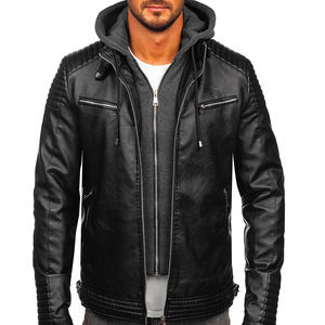 Chaqueta de Cuero Clásica de Color Negro, Cómoda, en Oferta, Chaqueta de Cuero para Hombre, Estilo Casual de Buena Calidad para Invierno - Product Image 1