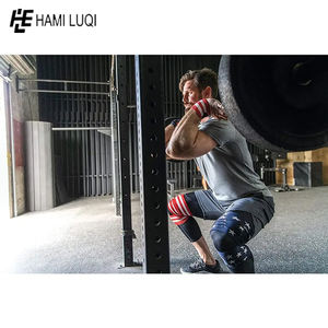 Enveloppes de genou en nylon personnalisables Design imprimé Soutien fonctionnel Haltérophilie Powerlifting Gym Fitness Mélange de coton confortable - Product Image 6