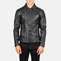 Veste bomber en cuir de chèvre marron noir personnalisée de qualité et tendance Veste en cuir véritable pour hommes