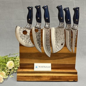 QX6R mannaia per carne coltello professionale <span class=keywords><strong>da</strong></span> <span class=keywords><strong>Chef</strong></span> forgiato <span class=keywords><strong>Set</strong></span> di posate <span class=keywords><strong>da</strong></span> cucina in acciaio inossidabile <span class=keywords><strong>coltelli</strong></span> <span class=keywords><strong>da</strong></span> macellaio con guaina - Product Image 2