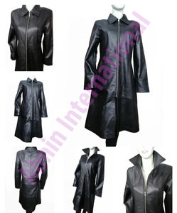 Abrigo de piel de oveja auténtica con cuello levantado de alta calidad/abrigo largo de cuero personalizado transpirable para mujer - Product Image 5